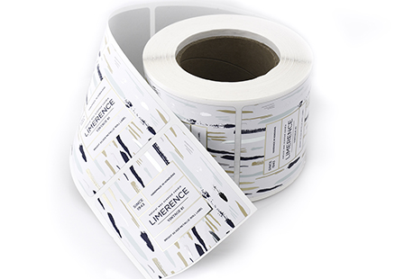 Bright Silver Metallic Roll Labels