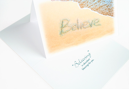 Velvet Laminated Greeting Cards